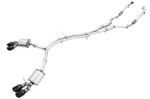 AWE Tuning Audi B9 S4 Touring Edition Exhaust - Non-Resonated (Black 102mm Tips) thumbnail 2