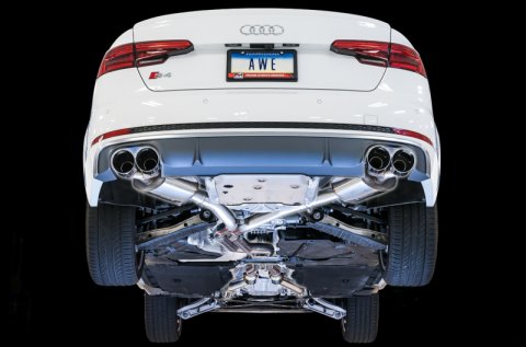 AWE Tuning Audi B9 S4 Touring Edition Exhaust - Non-Resonated (Silver 102mm Tips) thumbnail 9