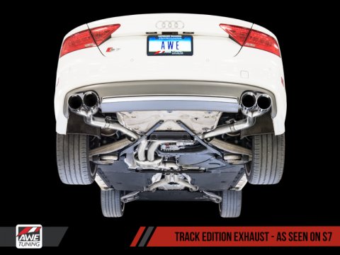 AWE Tuning Audi C7 / C7.5 S6 4.0T Track Edition Exhaust - Chrome Silver Tips thumbnail 2