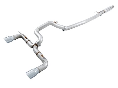 AWE Tuning Ford Focus RS Track Edition Cat-Back Exhaust - Chrome Silver Tips thumbnail 4
