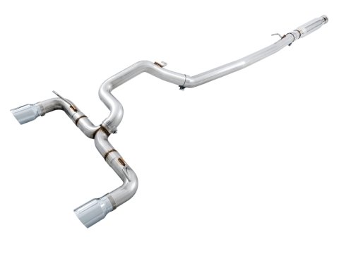 AWE Tuning Ford Focus RS Track Edition Cat-Back Exhaust - Chrome Silver Tips thumbnail 5