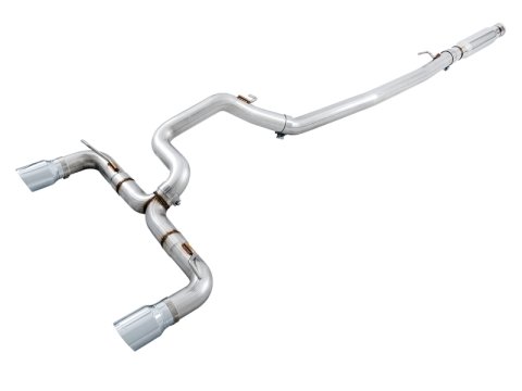 AWE Tuning Ford Focus RS Track Edition Cat-Back Exhaust - Chrome Silver Tips thumbnail 6