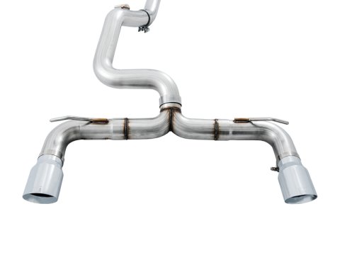 AWE Tuning Ford Focus RS Track Edition Cat-Back Exhaust - Chrome Silver Tips thumbnail 9