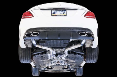 AWE Tuning Mercedes-Benz W205 AMG C63/S Sedan Track Edition Exhaust System (no tips) thumbnail 1
