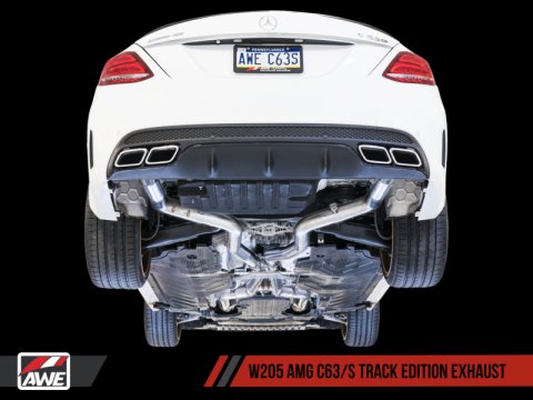 AWE Tuning Mercedes-Benz W205 AMG C63/S Sedan Track Edition Exhaust System (no tips) thumbnail 4