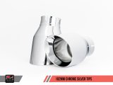 AWE Tuning Audi B9 A4 Track Edition Exhaust Dual Outlet - Chrome Silver Tips (Includes DP) thumbnail 7