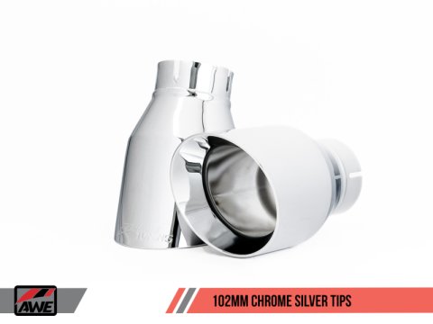 AWE Tuning Audi B9 A5 Track Edition Exhaust Dual Outlet - Chrome Silver Tips (Includes DP) thumbnail 8