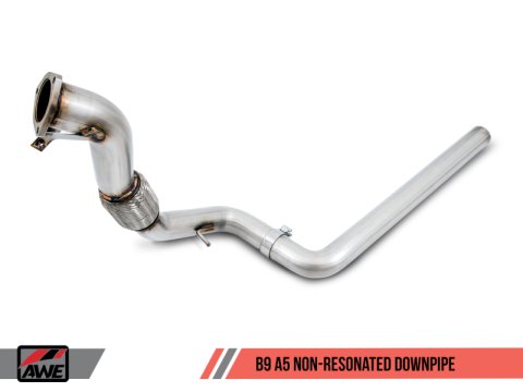AWE Tuning Audi B9 A5 Track Edition Exhaust Dual Outlet - Chrome Silver Tips (Includes DP) thumbnail 9