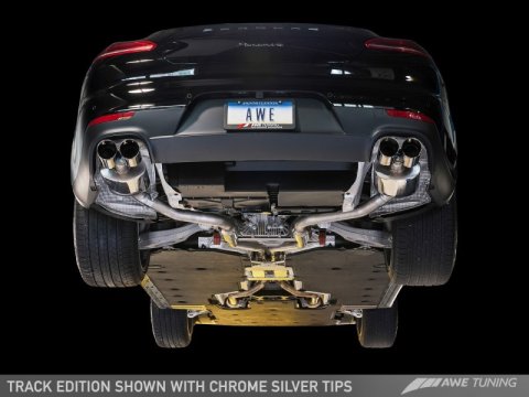 AWE Tuning Panamera 2/4 Track Edition Exhaust (2011-2013) - w/Chrome Silver Tips thumbnail 3