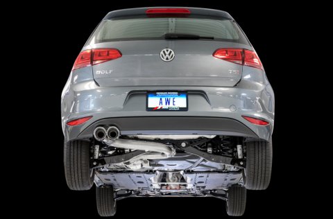 AWE Tuning VW MK7 Golf 1.8T Track Edition Exhaust w/Chrome Silver Tips (90mm) thumbnail 9