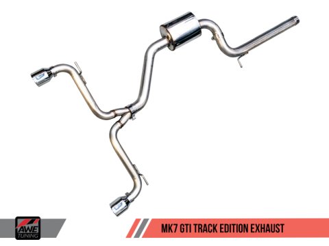 AWE Tuning VW MK7 GTI Track Edition Exhaust - Chrome Silver Tips thumbnail 1