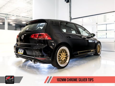 AWE Tuning VW MK7 GTI Track Edition Exhaust - Chrome Silver Tips thumbnail 3