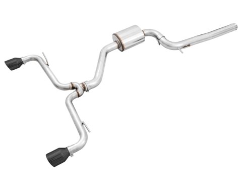 AWE Tuning VW MK7 GTI Track Edition Exhaust - Diamond Black Tips thumbnail 1