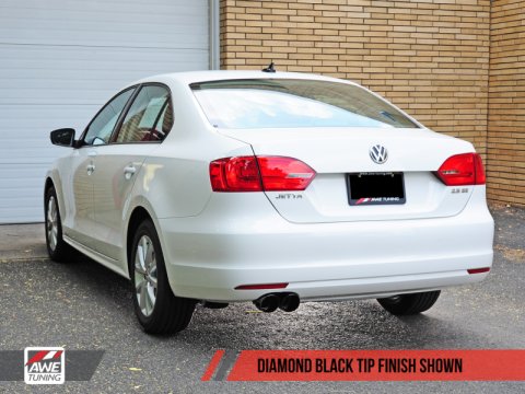 AWE Tuning Mk6 Jetta 2.5L Track Edition Exhaust - Diamond Black Tips thumbnail 9
