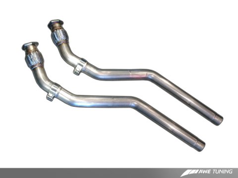 AWE Tuning Audi B8 4.2L Non-Resonated Downpipes for S5 thumbnail 1