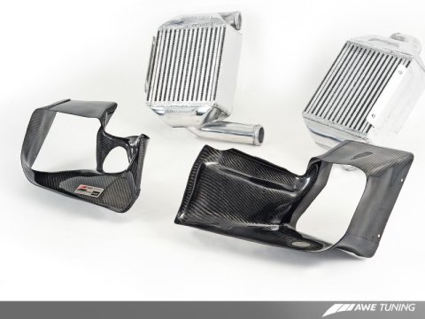 AWE Tuning Audi 2.7T Performance Intercooler Kit - w/Carbon Fiber Shrouds thumbnail 1