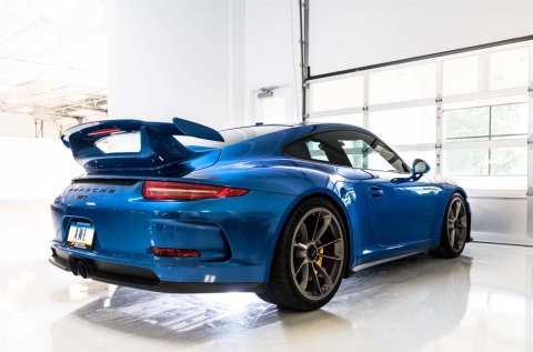 AWE Tuning Porsche 991 GT3 / RS Center Muffler Delete - Diamond Black Tips thumbnail 1