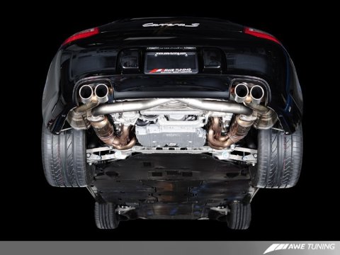 AWE Tuning Porsche 997.2 Performance Cross Over Pipes thumbnail 1