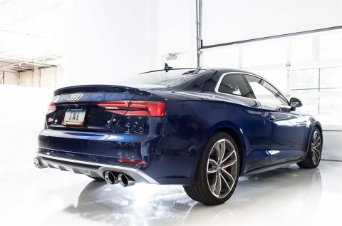 AWE Tuning Audi B9 S5 Coupe 3.0T Track Edition Exhaust - Chrome Silver Tips (102mm) thumbnail 2