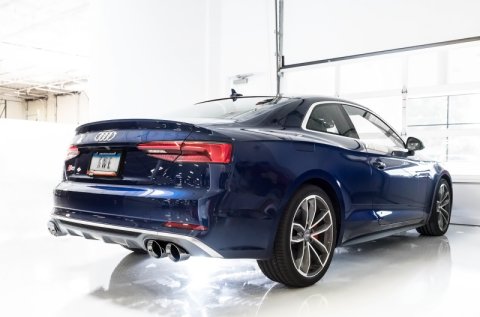 AWE Tuning Audi B9 S5 Coupe 3.0T Track Edition Exhaust - Chrome Silver Tips (102mm) thumbnail 7