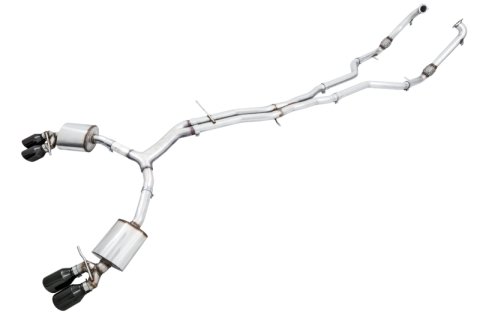 AWE Tuning Audi B9 S5 Sportback Touring Edition Exhaust - Non-Resonated (Black 102mm Tips) thumbnail 2