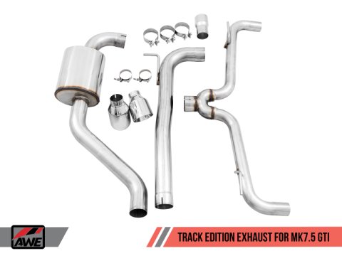 AWE Tuning Volkswagen GTI MK7.5 2.0T Track Edition Exhaust w/Chrome Silver Tips 102mm thumbnail 6