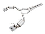 AWE Tuning 2018+ Ford Mustang GT (S550) Cat-Back Exhaust - Touring Edition (Quad Chrome Silver Tips) thumbnail 2