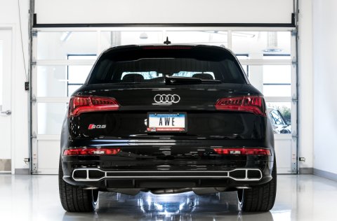 AWE Tuning Audi B9 SQ5 Non-Resonated Touring Edition Cat-Back Exhaust - No Tips (Turn Downs) thumbnail 4
