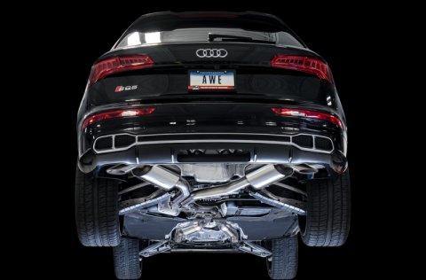 AWE Tuning Audi B9 SQ5 Resonated Touring Edition Cat-Back Exhaust - No Tips (Turn Downs) thumbnail 5