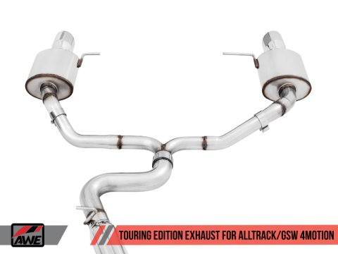 AWE Tuning VW MK7 Golf Alltrack/Sportwagen 4Motion Touring Edition Exhaust - Polished Silver Tips thumbnail 8