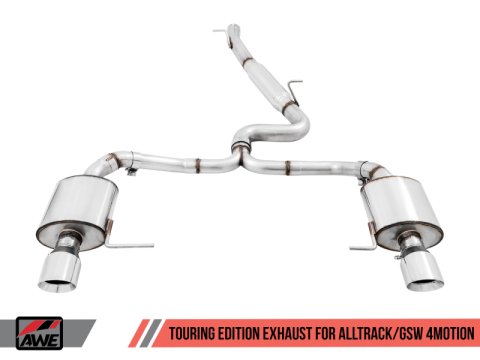 AWE Tuning VW MK7 Golf Alltrack/Sportwagen 4Motion Touring Edition Exhaust - Polished Silver Tips thumbnail 9