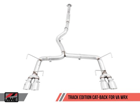 AWE Tuning Subaru WRX/STI VA/GV Sedan Track Edition Exhaust - Chrome Silver Tips (102mm) thumbnail 9