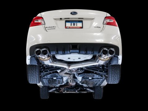 AWE Tuning 2015+ Subaru WRX VA Sedan Touring Edition Exhaust - Chrome Silver Tips (102mm) thumbnail 3
