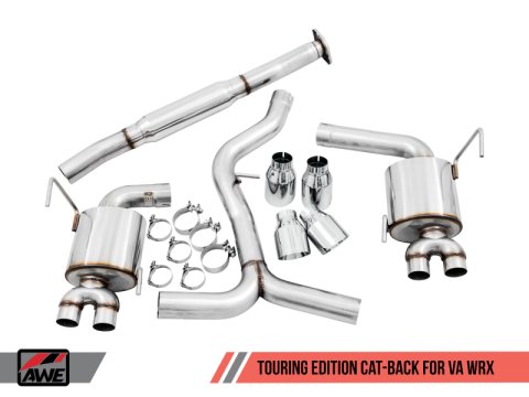 AWE Tuning 2015+ Subaru WRX VA Sedan Touring Edition Exhaust - Chrome Silver Tips (102mm) thumbnail 4