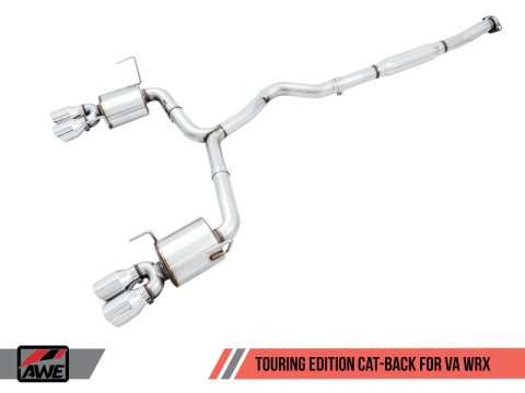 AWE Tuning 2015+ Subaru WRX VA Sedan Touring Edition Exhaust - Chrome Silver Tips (102mm) thumbnail 5