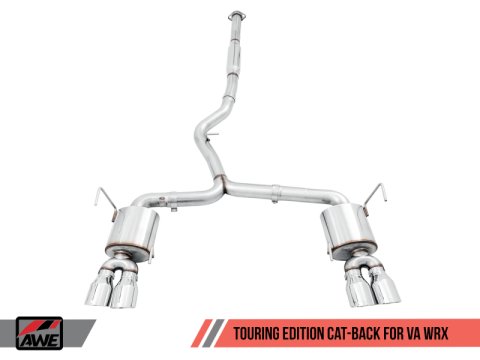 AWE Tuning 2015+ Subaru WRX VA Sedan Touring Edition Exhaust - Chrome Silver Tips (102mm) thumbnail 7