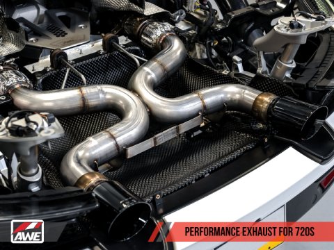AWE Tuning McLaren 720S Performance Exhaust - Diamond Black Tips thumbnail 4