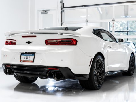 AWE Tuning 16-19 Chevy Camaro SS Non-Res Cat-Back Exhaust - Track Edition (Quad Diamond Black Tips) thumbnail 8