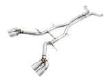 AWE Tuning 16-19 Chevy Camaro SS Resonated Cat-Back Exhaust -Track Edition (Quad Chrome Silver Tips) thumbnail 6