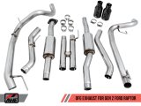 AWE Tuning 2017+ Ford Raptor 0 FG Performance Exhaust System - w/ Diamond Black Tips thumbnail 4