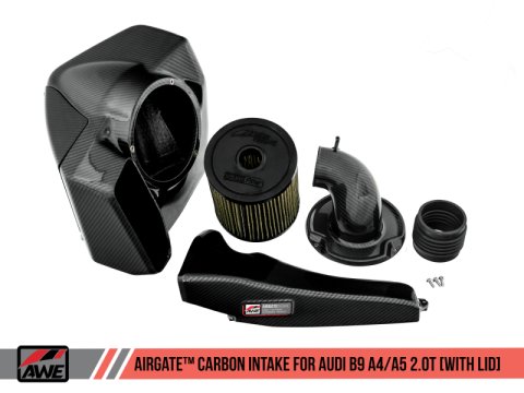AWE Tuning Audi B9 A4/A5 2.0T Quattro Carbon Fiber AirGate Intake w/ Lid thumbnail 1