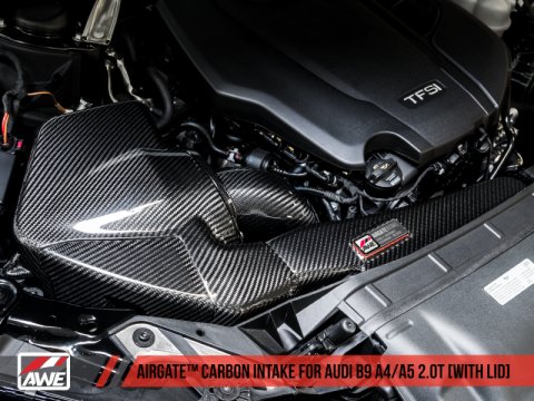 AWE Tuning Audi B9 A4/A5 2.0T Quattro Carbon Fiber AirGate Intake w/ Lid thumbnail 6