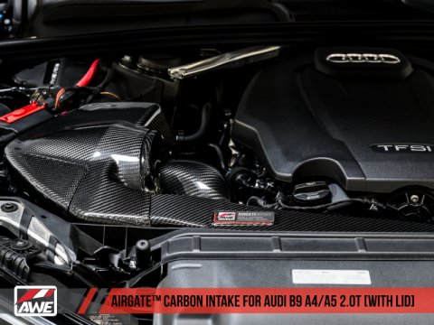 AWE Tuning Audi B9 A4/A5 2.0T Quattro Carbon Fiber AirGate Intake w/ Lid thumbnail 8