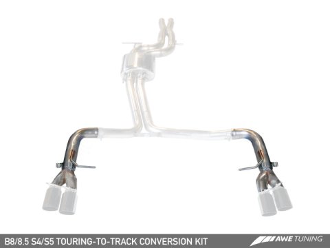 AWE Tuning Audi B8 S4/S5 Track Edition Conversion Kit for 90mm Tips thumbnail 1