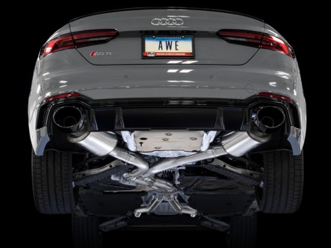 AWE Tuning Audi B9 RS 5 Sportback Touring Edition Exhaust-Non Resonated- Diamond Black RS Style Tips thumbnail 8