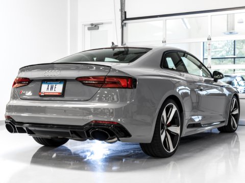 AWE Tuning Audi B9 RS 5 Sportback Touring Edition Exhaust-Non Resonated- Diamond Black RS Style Tips thumbnail 9
