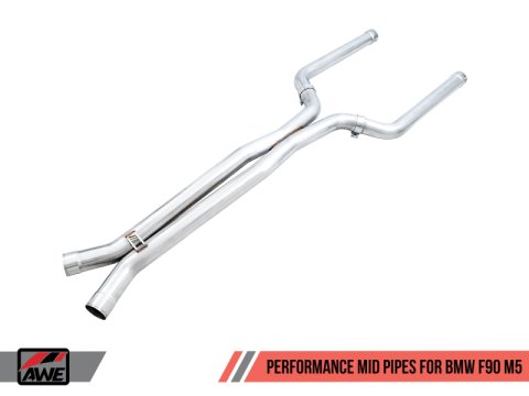 AWE Tuning 18-19 BMW F90 M5 Non-Resonated Performance Mid Pipes thumbnail 1