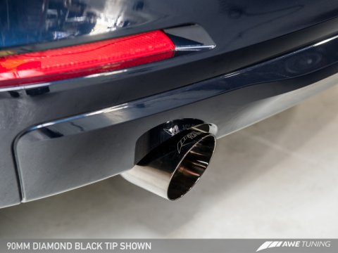 AWE Tuning BMW F30 320i Touring Exhaust w/Performance Mid Pipe - Diamond Black Tip (90mm) thumbnail 3