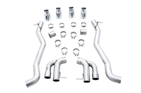 AWE Tuning 18-19 BMW M5 (F90) 4.4T AWD Axle-Back Exhaust - Track Edition (Chrome Silver Tips) thumbnail 3