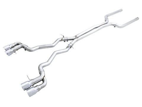 AWE Tuning 18-19 BMW M5 (F90) 4.4T AWD Cat-Back Exhaust - Track Edition (Chrome Silver Tips) thumbnail 1